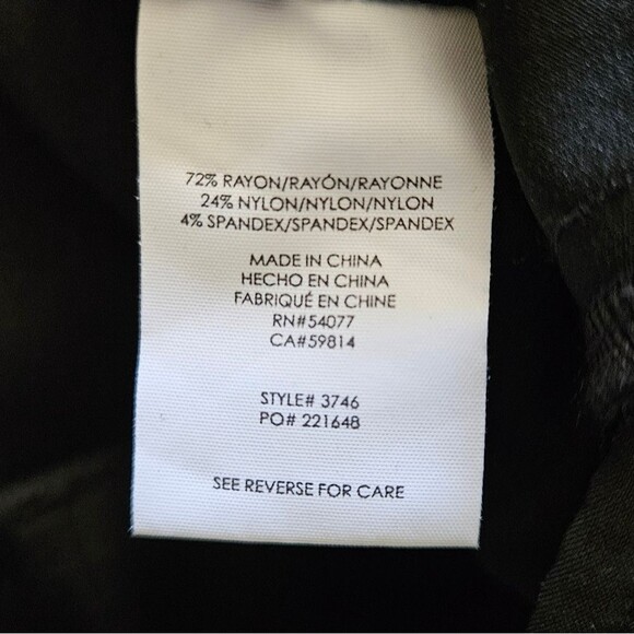 CAbi Evening Trouser Ponte Knit Pants Black Size 6 - Picture 9 of 9